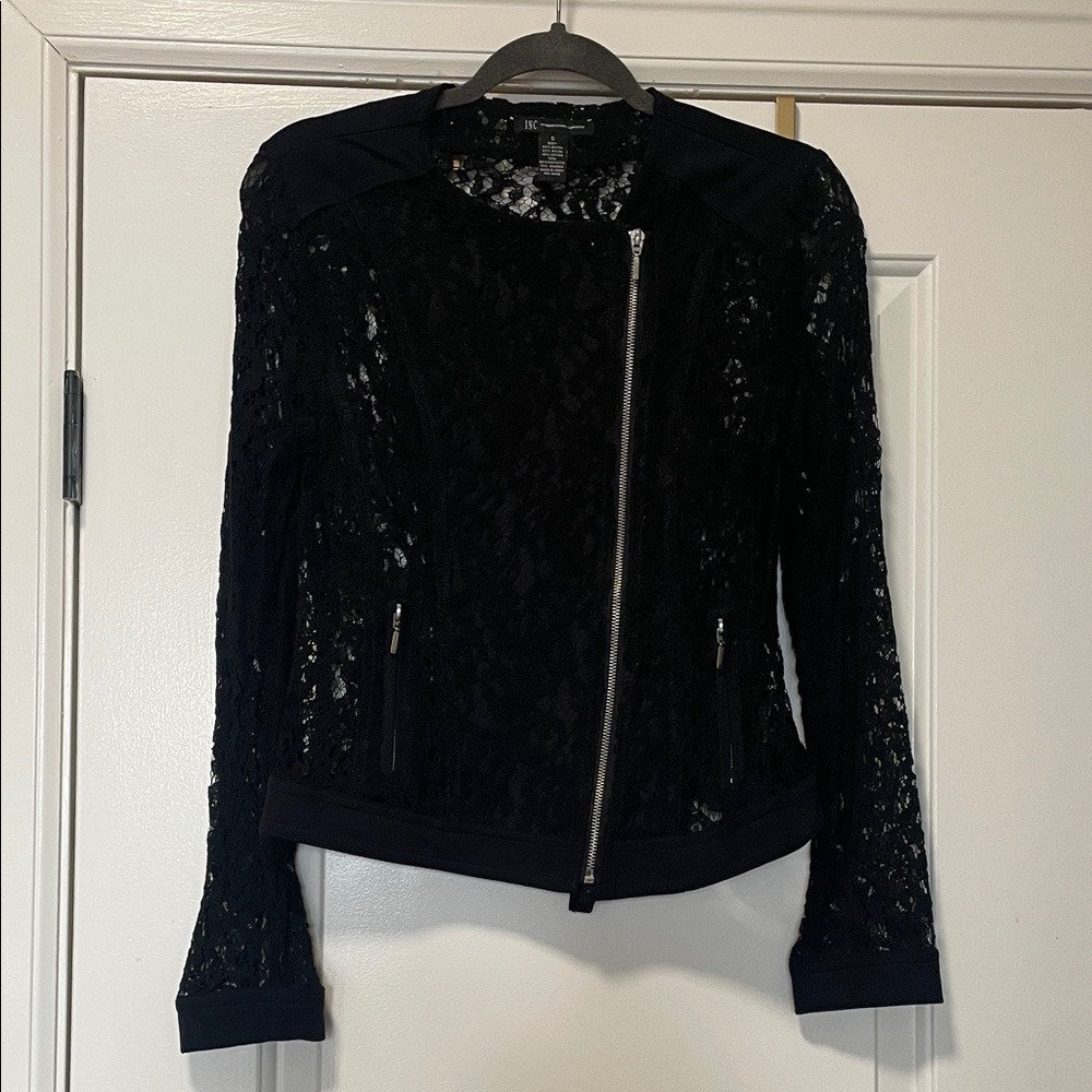 INC International Concepts Black Lace Jacket
